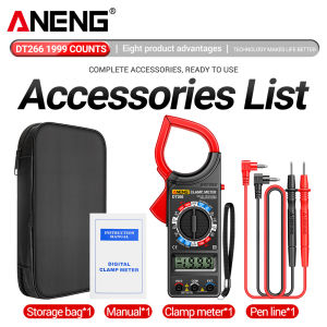 ANENG | Multimeter Large Clamp Meter Digital ANENG DT266-8with 2000MΩ Resistance AC/DC Voltage Detection 60mm Jaw AC CurrentMeasurement