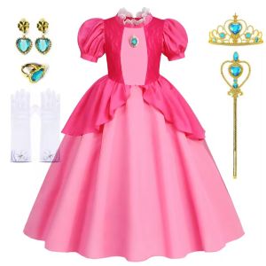 Peach Costume Girl Baby Kids Vestidos Party Dresses Carnival Halloween Costume