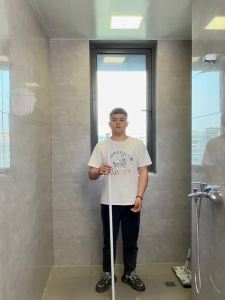 Bathroom shower curtain waterproof shower curtain sliding shower screen panel bathroom shower curtain screen panel bathroom thickening waterproof bath room curtain 浴帘