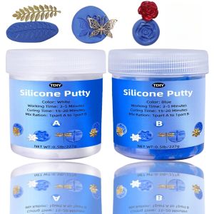 Silicone Putty for Reusable Silicone Molds Making-1:1 Mixing Ratio Fast Cured Molding Putty for Casting Resin Molds Soap Mold