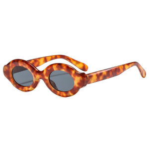 Bubble Bold Frame Designer Women Oval Sunglasses Color Patchwork Fashion Casual Travel Sun Shades