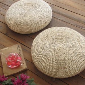Handmade Corn Husk Meditation Seat Cushion Health Care