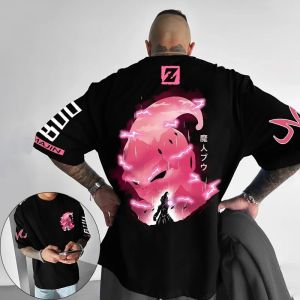 Bandai | 2026 New Dragon Ball Vegeta Japanese Anime Summer Mens T-shirt 3D Printed Y2k Harajuku Family Loose Short Sleeve Large Size