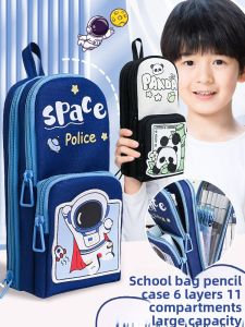 MONLEYTA | High Aesthetic Multi-Functional Pencil Case Large Capacity Boys Stationery Bag Creative Childrens Storage Bag Student Use