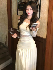 SENWA | Off-shoulder White Lace Dress