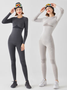Skiing Quick Drying Clothes Outdoor Hiking Heattech Compression Function Intimates Female Perspiration Breathable Thermal Underwear Suit