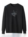 Lormen Men's round Neck Hoodie Long Sleeve Casual Fashion Print Spring New Style Versatile Base Shirt Comfortable Cotton Blend. 