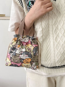 กระเป๋าผ้าฝ้ายถักแบบมือทำ กระเป๋าสะพายไหล่แบบลำลองสำหรับผู้หญิง กระเป๋าถือผ้าใบ กระเป๋าใส่โทรศัพท์มือถือ กระเป๋าสะพายไหล่ขนาดเล็ก กระเป๋าถือผ้าใบ