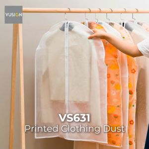 Vusign Clothes Cover / Cover Baju Resleting Anti Debu Penutup Gantungan Baju Sarung Pelindung Pakaian Jas Gaun Gantung Motif Bunga VS63X -YL