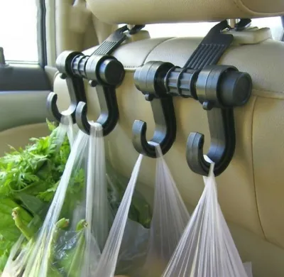 1pc Universal Car Seat Back Storage Hook Sundries Hanger Bag Holder Multifunction Car Hooks Vehicle Storage Organizer