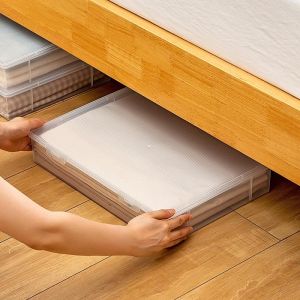Flat Transparent Thick Bed Under Storage Box