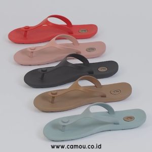 [Official] Amkha Shop - Sandal Jepit Camou Wanita Sandal Tali NIKITA Casual Teplek Nyaman di Pakai