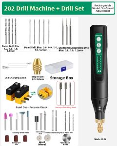 k.J | Electric Small Drill Machine Beads Nuts Stones
