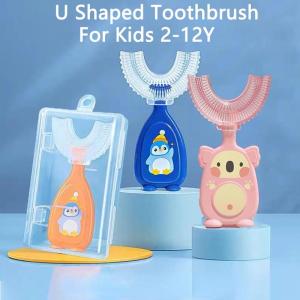 Baby Toothbrush Children 360 Degree U-shaped Toothbrush Teethers Soft Silicone Baby Brush Kids Teeth Oral Care Cleaning