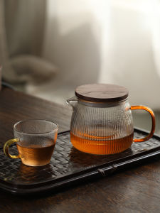 Bình Trà Thủy Tinh Chịu Nhiệt Cho Một Văn Phòng Sử Dụng Phong Cách Nhật Bản Thiết Kế Retro Độc Lập Hình Thật Hợp Thời Trang Cốc Trà Đơn