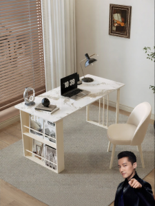 Cream-style Rock Plate Desk