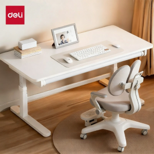 deli | Bộ Bàn Học Điều Chỉnh được cho Trẻ Em Màu Trắng