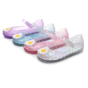 Fashion Fashion Summer Baby Girl Closed Toe Jelly Sandals Kids Casual Chrysanthemum Princess Shoes Flats Beach Shoes
