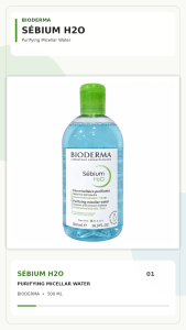 Nước tẩy trang Bioderma Sébium H2O 500ml cho da hỗn hợp da dầu mụn Micellar