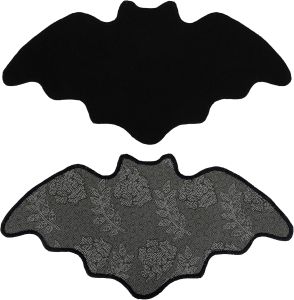 VIKAMA Halloween Gothic Bát Thảm Trải Sàn Mềm Mại Chống Trơn Trượt Lối Vào Thảm Chùi Chân Cho Nhà Bếp Phòng Tắm Phòng Ngủ Nhà Thảm Trang Trí