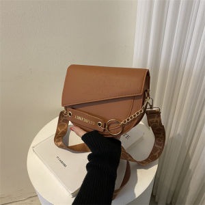 Fashionable 2022 Crossbody Bag by Little Meow Dabao for Women Casual Trendy Saddle Shape Shoulder Bag with Soft Surface and Pure Color