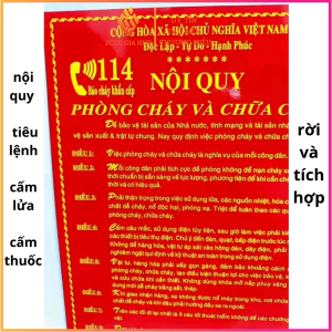 Bảng nội quy tiêu lệnh cấm lửa cấm thuốc PCCC bảng nội quy tiêu lệnh phòng cháy chữa cháy