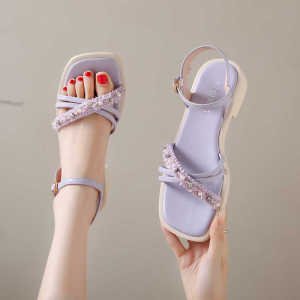 2024 This Years Popular Summer New Arrival Easiest for Match Not Tired Feet White Soft Bottom Summer Flats Womens Fashion Sandals