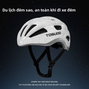 TOSUOD | Mũ Đạp Xe Nữ Thông Gió Nhẹ Đèn Đêm