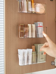 Classy Luxe Wall-mounted Storage Box Mirror Cabinet Bathroom Lipstick Cosmetic Mask Compartments Box