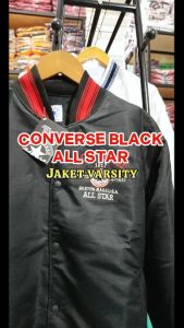 Jaket Varsity Converse All Star Black Pria Wanita Bober Full Bordir Pria Wanita Dewasa Casual