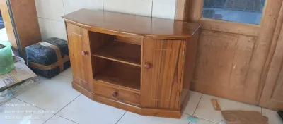 Meja TV buffet TV CD player kayu jati murah kuat