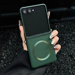 szhaiyu | Phone Case For Samsung Galaxy Z Flip 8 7 6 5 4 For Magsafe With Hinge Full Protection Shockproof Foldable Magnetic Cover Funda