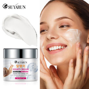 SUYARUN Premium Snail Cream with Collagen & Mineral Oil - Anti-Aging Moisturizing & Brightening Facial Cream  Day & Night Use.