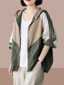 Womens Summer Lightweight Loose plus Size Sun Protection Clothing Breathable Casual Versatile Outerwear Polyester Fiber