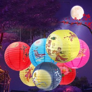 Mid-Autumn Festival Cartoon Rabbit Flower Change Moon Lantern DIY Lantern Handmade Antique Lantern Chinese Traditional New Year
