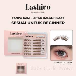 【Warm Brown】Lashivo Baby Curls Glue-Free Eyelashes 9–12mm｜免胶假睫毛 自然棕色卷翘款｜Bulu Mata Tanpa Gam Ringan
