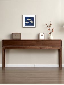 GOOFANSER | North American Walnut Console Table High Legs