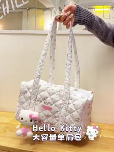 100% Authentic Sanrio Hello Kitty Shoulder Bag Handbag Polyester Material Travel Package Birthday Gift 35029