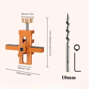 Cabinet Door Mounting Jig Aluminum Alloy Adjustable Quick Positioning Hole Opening Tool Cabinet Mount Locator Woodworking Tools