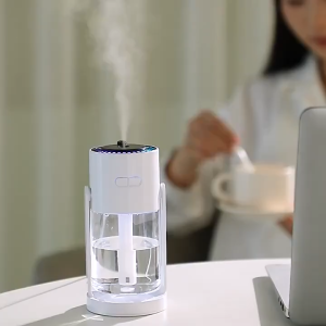 Humidifier with Starry Sky Projection Lights Head Rotating Auto Shut-off Colorful Ambient Lights Air Humidifier USB Silent Atomizer Starry Sky Projection Lights for Home Bedroom Car Office