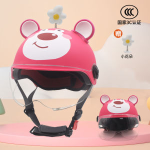 หมวกกันน็อคมอเตอร์ไซค์เด็กแบรนด์วัวดําฤดูร้อนน้ําหนักเบาหมวกกันน็อคครึ่งเหมาะสําหรับสไตล์เด็กผู้หญิง