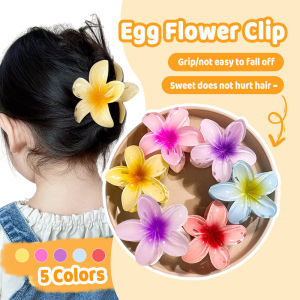 8cm Egg Flower Hair Claw Clip Candy Color Flower Clamp and Bauhinia Cute Flower Clip Headwear Fashion Girls Flower Hair Clamp