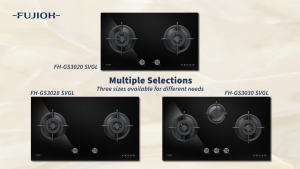 FUJIOH KITCHEN BUILT IN GAS HOB WITH TOUGHENED GLASS FH-GS3020/28/30 SVGL