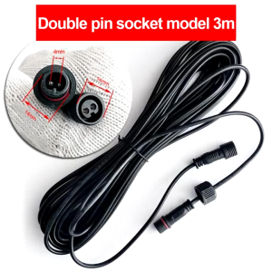 Dây điện nối dài đèn năng lượng mặt trời dây nối dài 2 chân dài 3m / 5m/ 10m