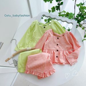 Bộ dài tay cho bé gái bộ bé gái chất liệu cotton thô mềm bộ đồ cho bé mặc nhà thu đông B052