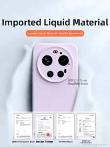 GGUU | Liquid Silicone Phone Case for Xiaomi Ultra New Advanced Pure Color with Wrist Strap