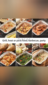 RE175 Aluminum Foil Loaf Pan 6.8x4.3x1.5 Inches Catering Small Rectangular Pans Aluminum Tray With Lid