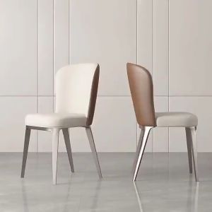 Modern Dou Colour Design PU Leather Dining Chair & Dressing Chair_Extra stable carbon base leg