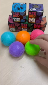 [SG Ready Stock] NeeDoh Fuzz Ball Soft Squishy Stress Ball Sensory Fidget Squeeze Toy for Kids & Adults