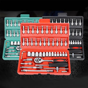 Bộ Dụng Cụ Mở Bu Lông Ốc Vít Sửa Chữa Ô Tô Xe Máy Đa Năng (46 chi tiết mạ Chrome)